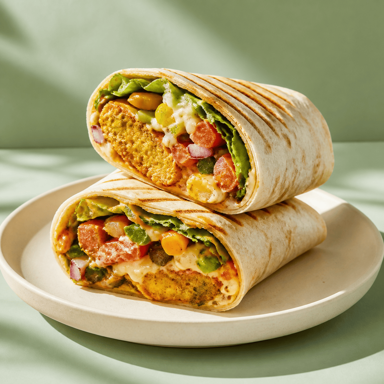 Crunchy vegetarian wrap